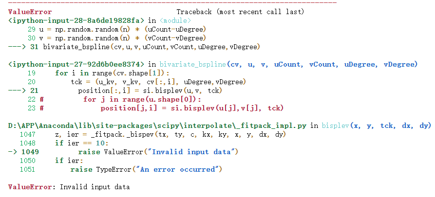 Uninformative error message from bisplev function · Issue #13173 ...