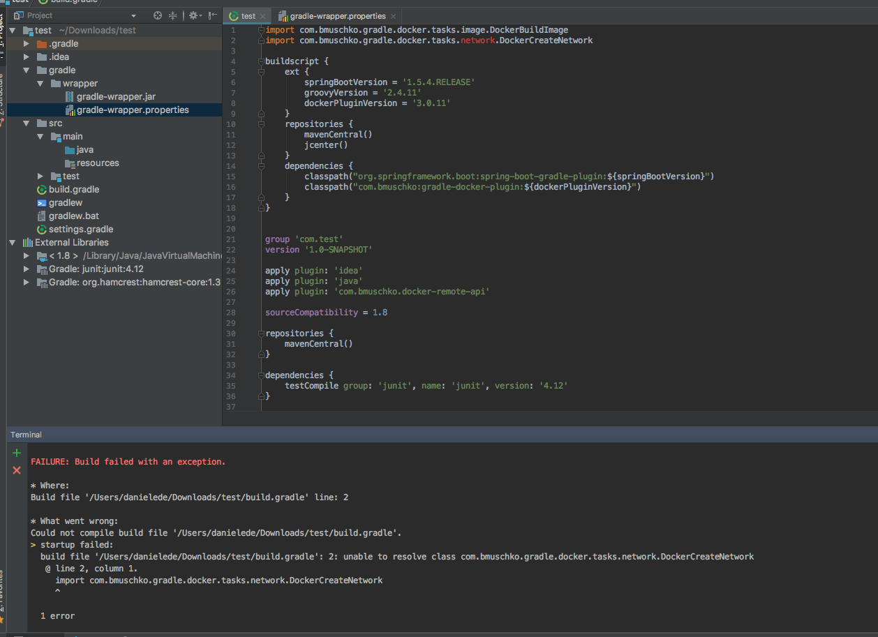 gradle docker spring boot