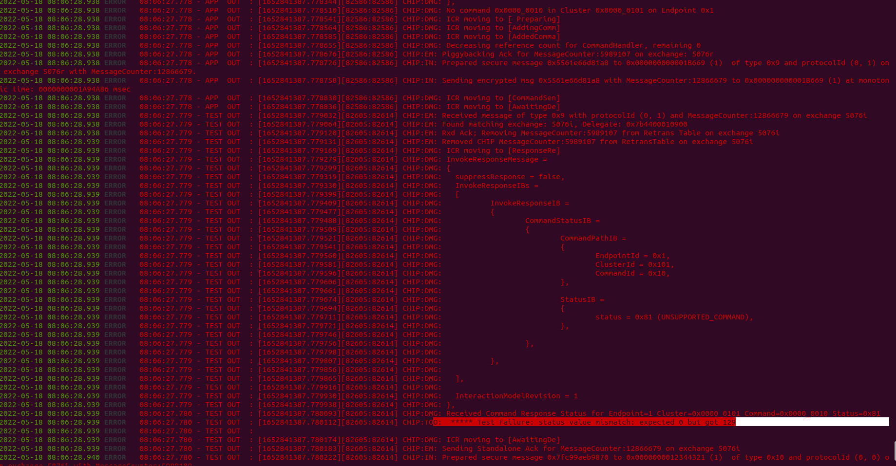 [TCDL2.11] ClearYearDay Schedule Command is giving Error · Issue 18590
