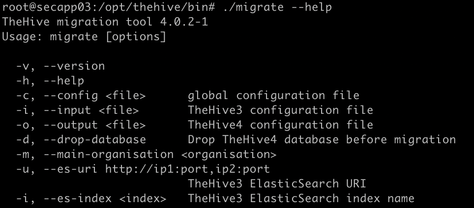 [Bug] Migrate issues · Issue #1686 · TheHive-Project/TheHive · GitHub