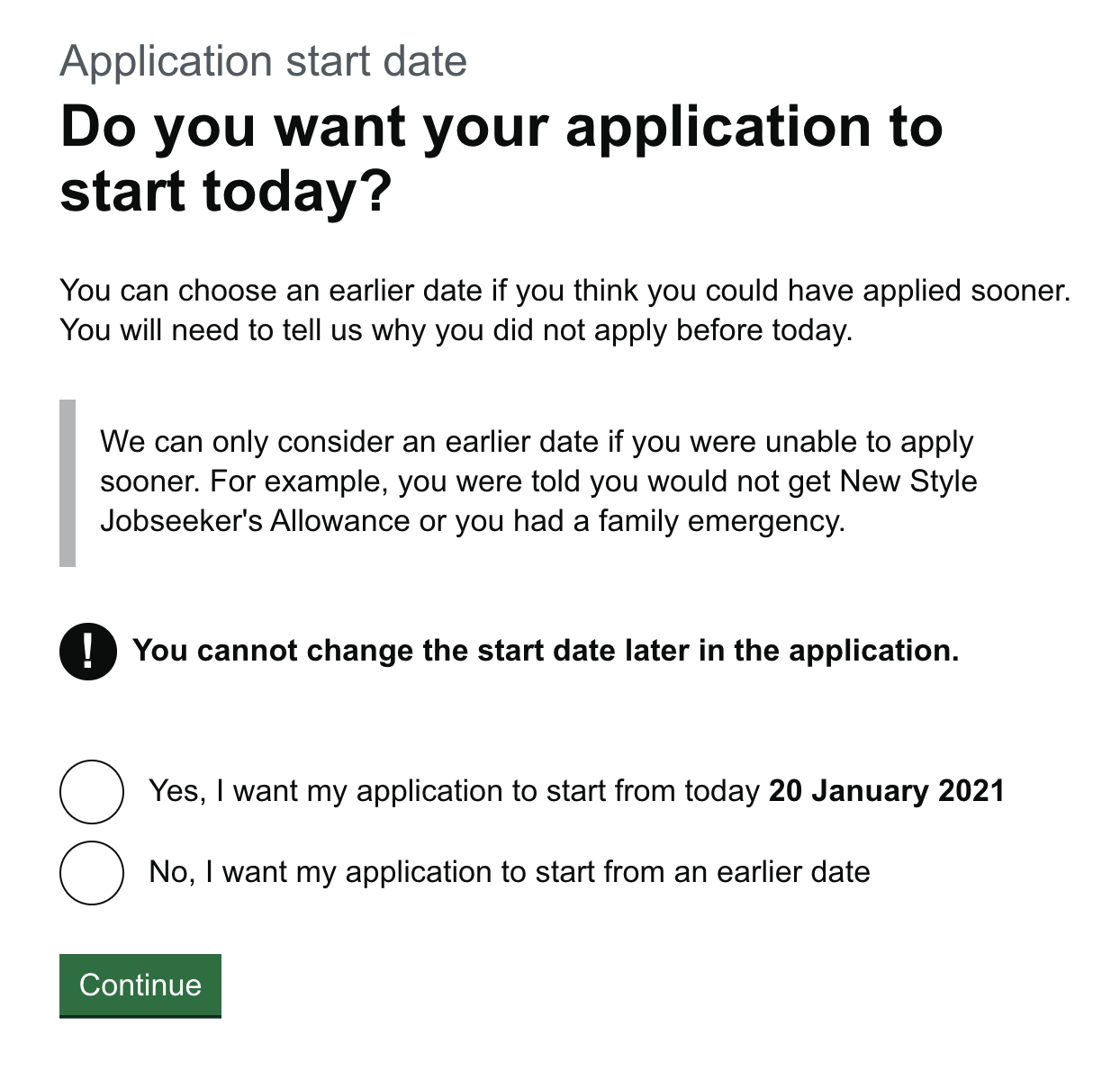 Claim start date · Issue #428 · dwp/design-system · GitHub