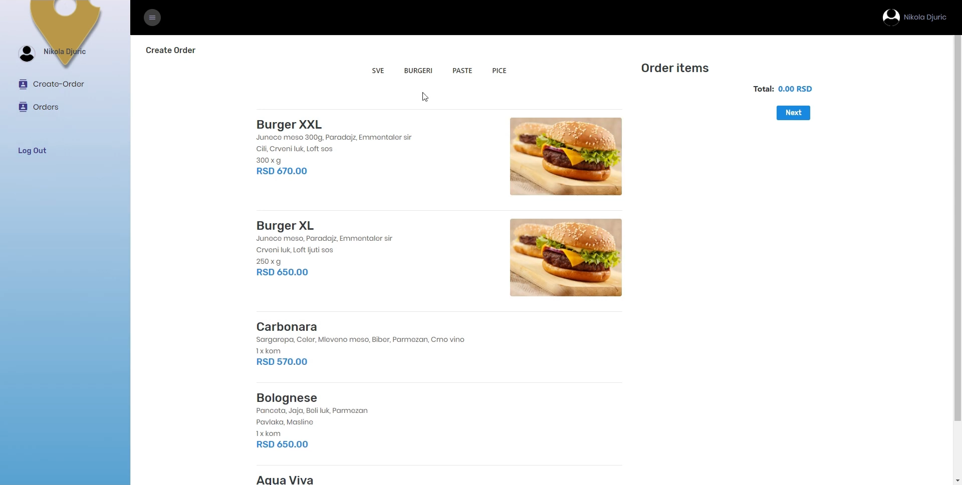 GitHub - dusancina98/No-Waiter: No-Waiter is food ordering application ...