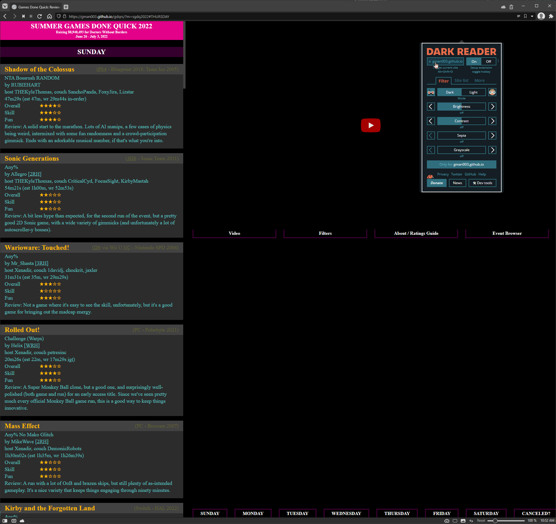[Broken Website] Dynamic mode resizes/hides elements on gdqrs · Issue ...
