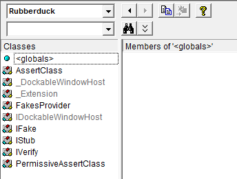 Object Browser showing members in the Rubberduck type library