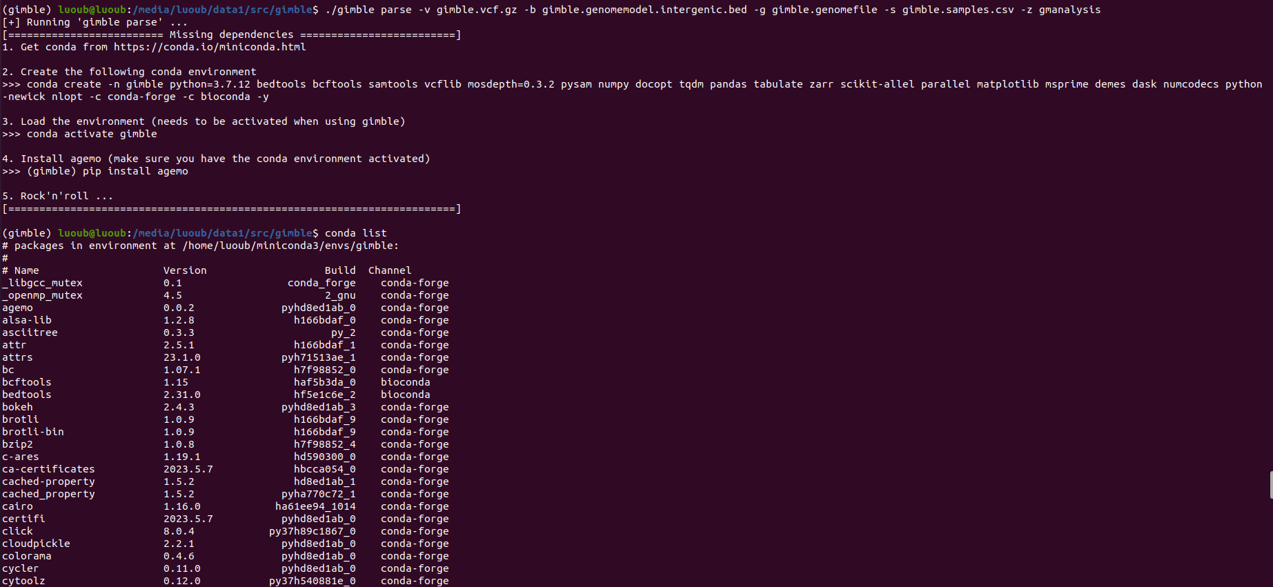 Missing dependencies when Running 'gimble parse' · Issue #99 · LohseLab ...