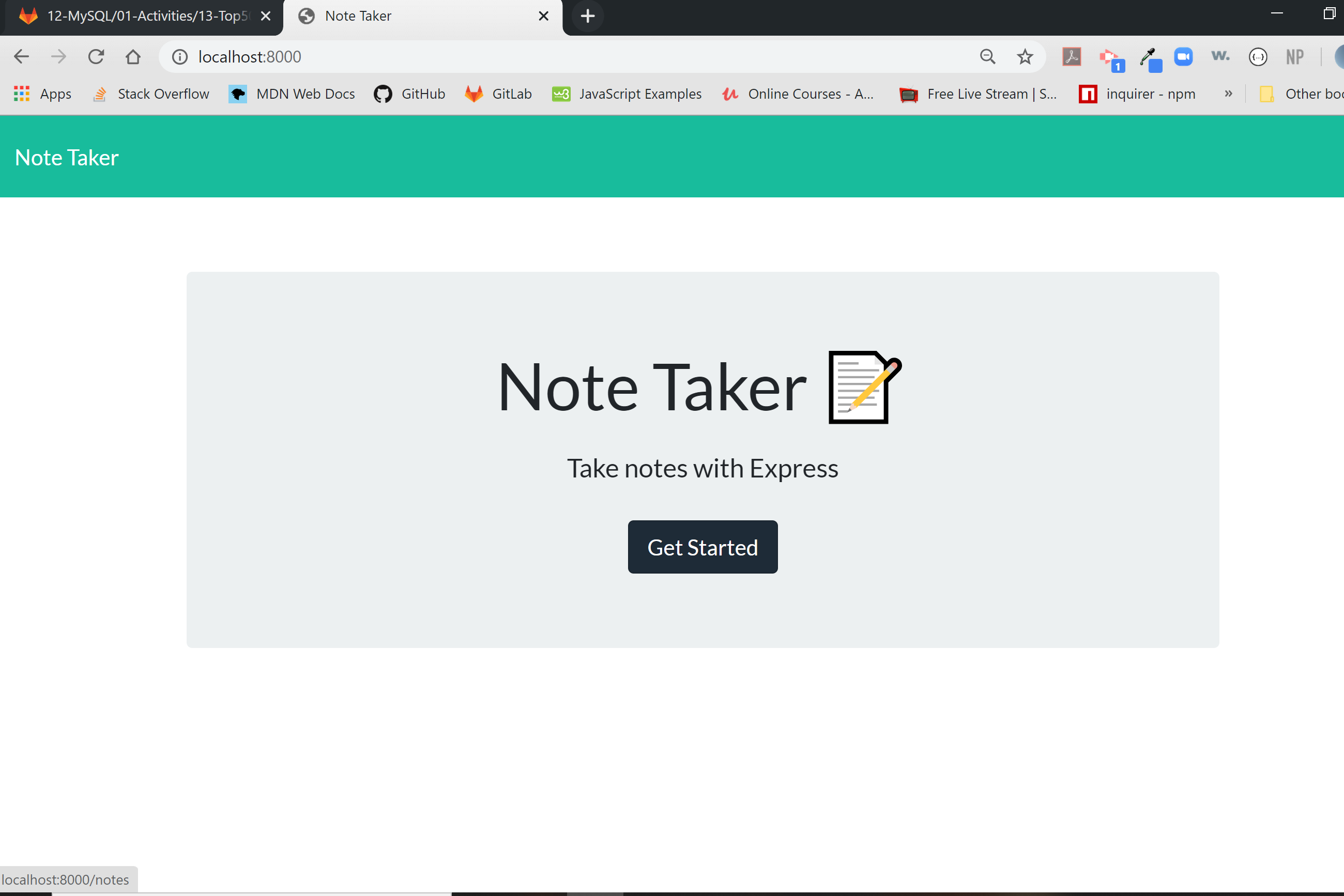 GitHub - sboulom/Note-Taker