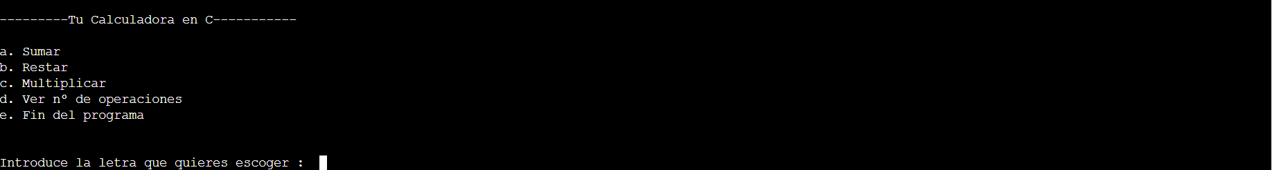 GitHub - JCM01/calculatorC: This is a calculator using C, it has a menu ...