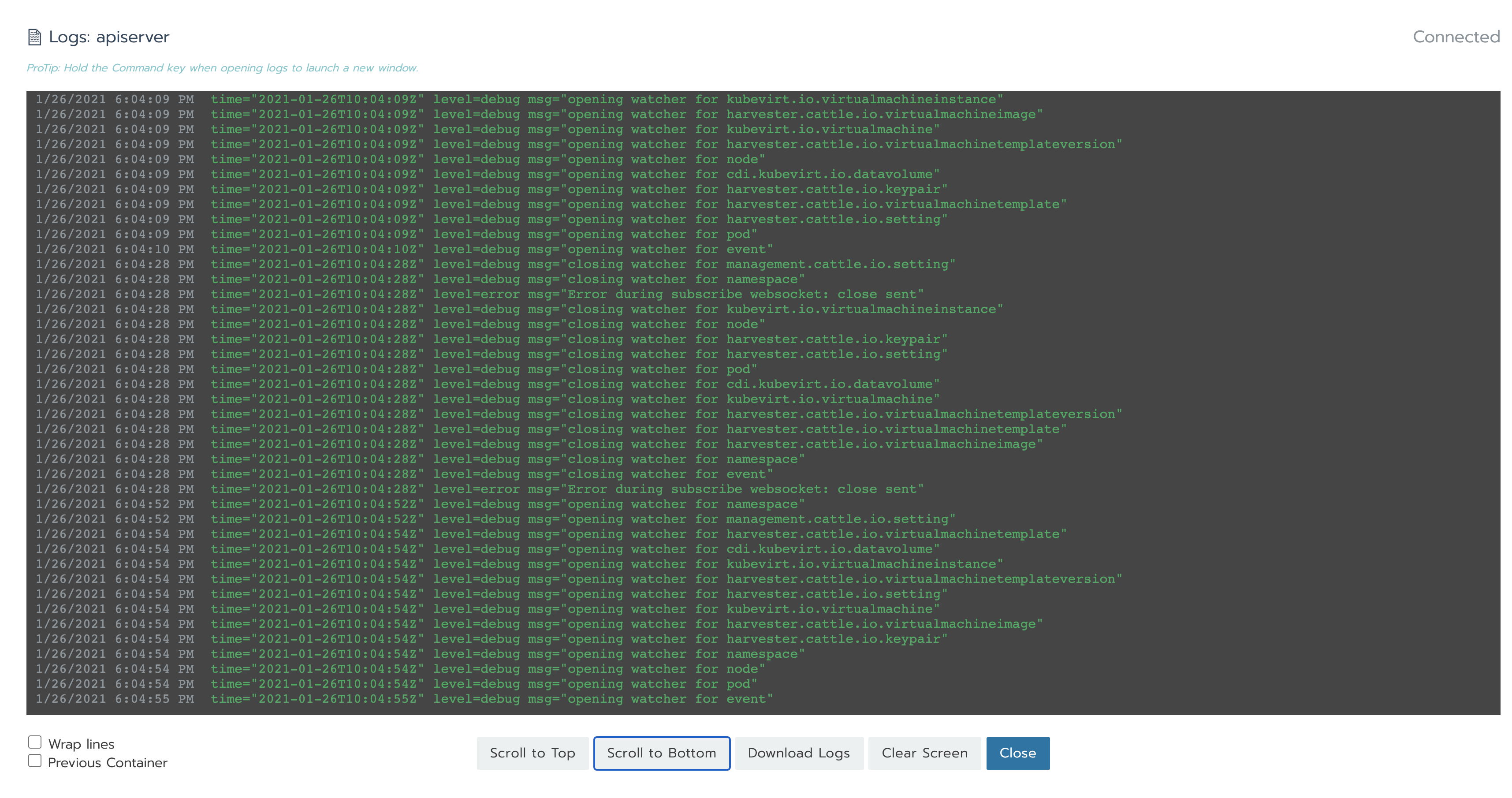 [FEATURE]add debug mode to the harvester · Issue 436 · harvester