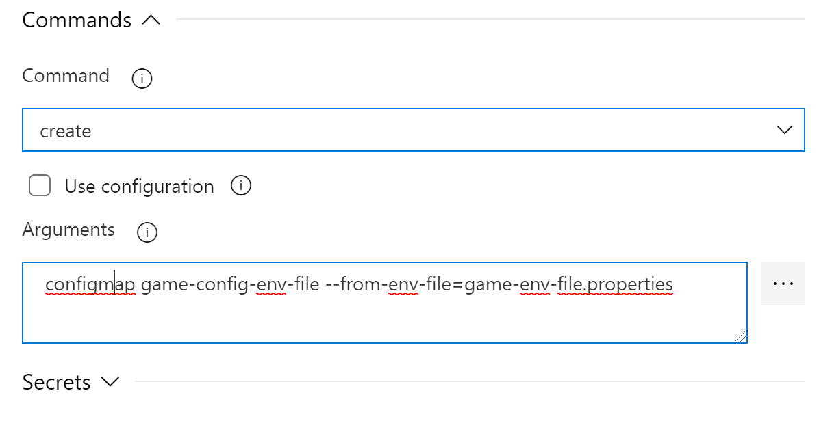 kubectl inserts configMap key of the configMap filename and value of