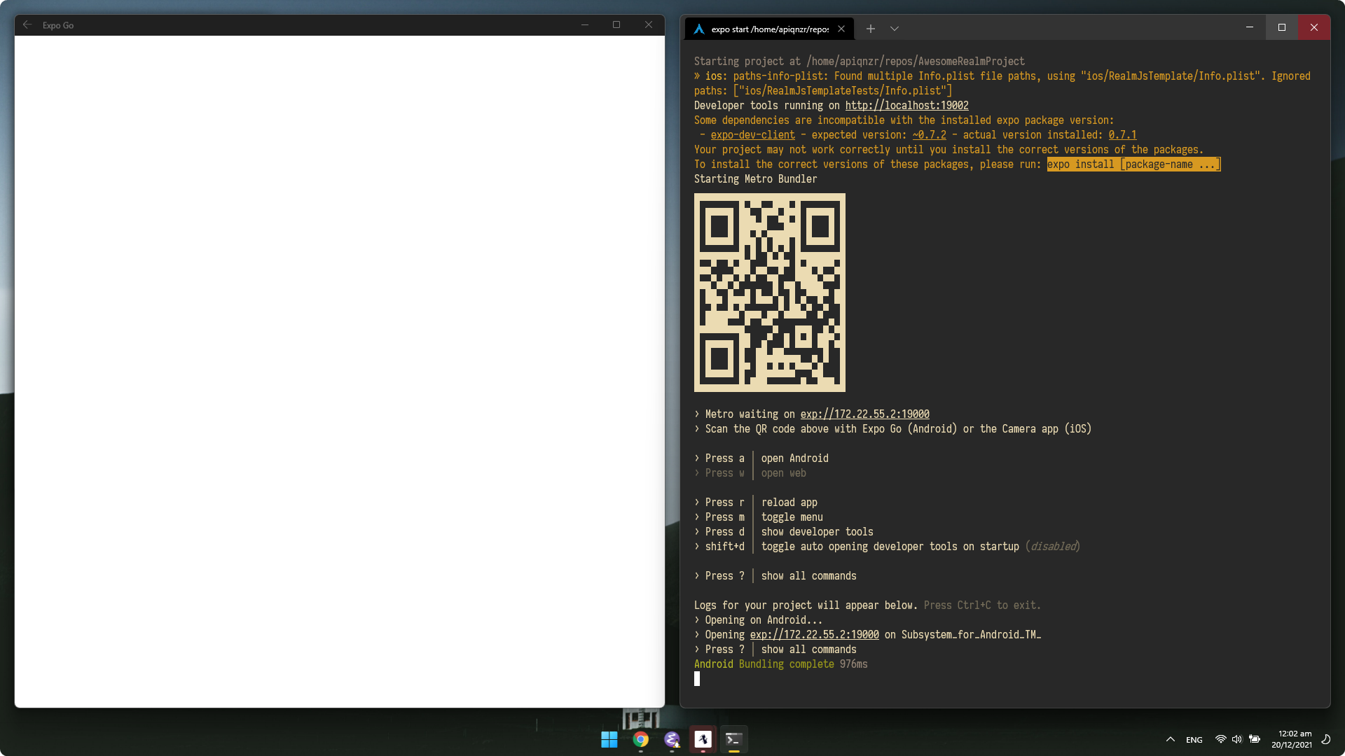 Expo template (JS) issues · Issue #4161 · realm/realm-js · GitHub