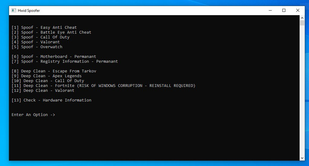 GitHub Kqlu666/spoofer_eac_be_valorant