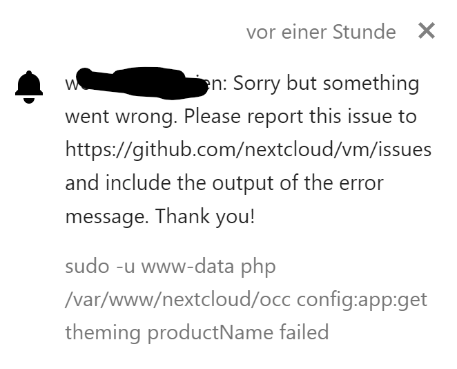 Update failed - · Issue #2126 · nextcloud/vm · GitHub