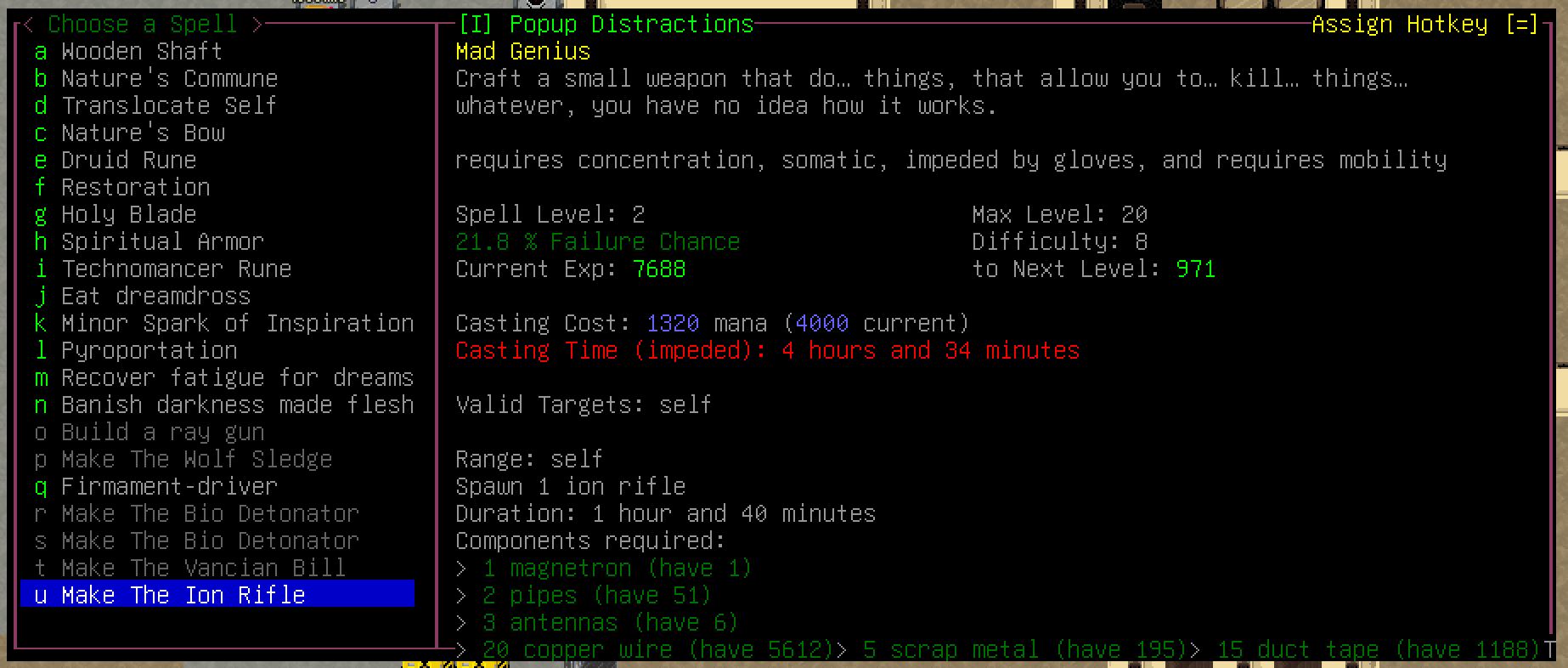 Xedra evolved magiclysm spell window too small issue 65211