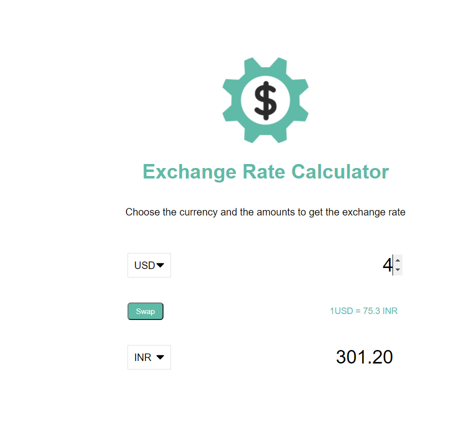 GitHub - Tirtho97/Exchange-Rate-Calc: A simple exchange rate calculator ...