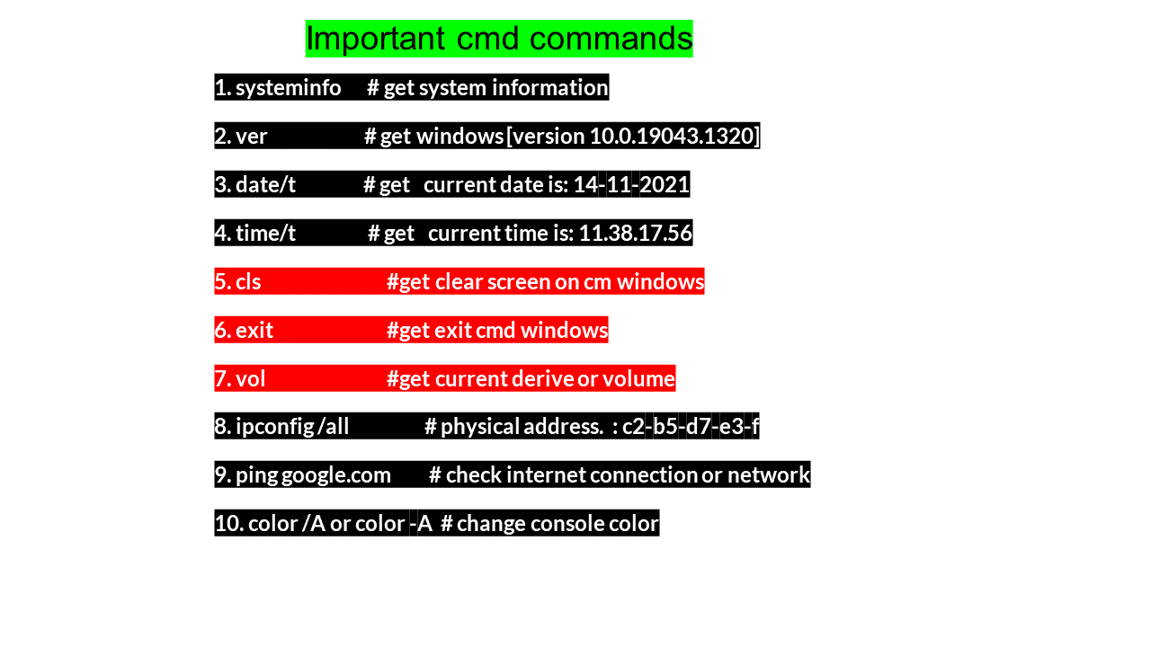 cmd commands windows 10