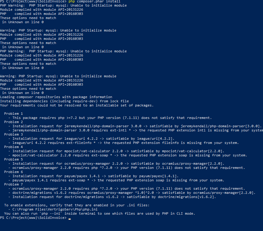 PHP Version 7.1.11 not working · Issue #206 · SolidInvoice/SolidInvoice ...