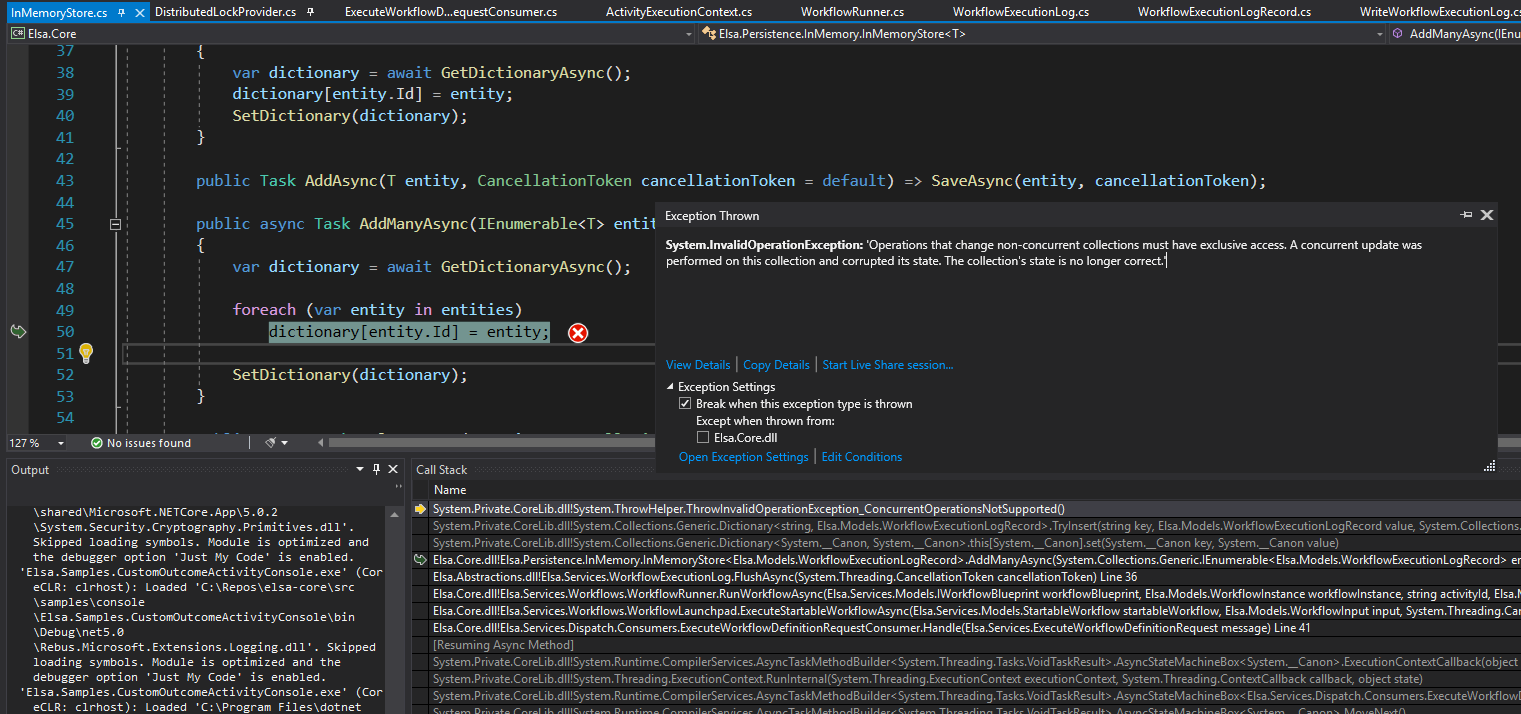[suggested bug] InMemoryStore is not thread safe · Issue #2453 · elsa ...