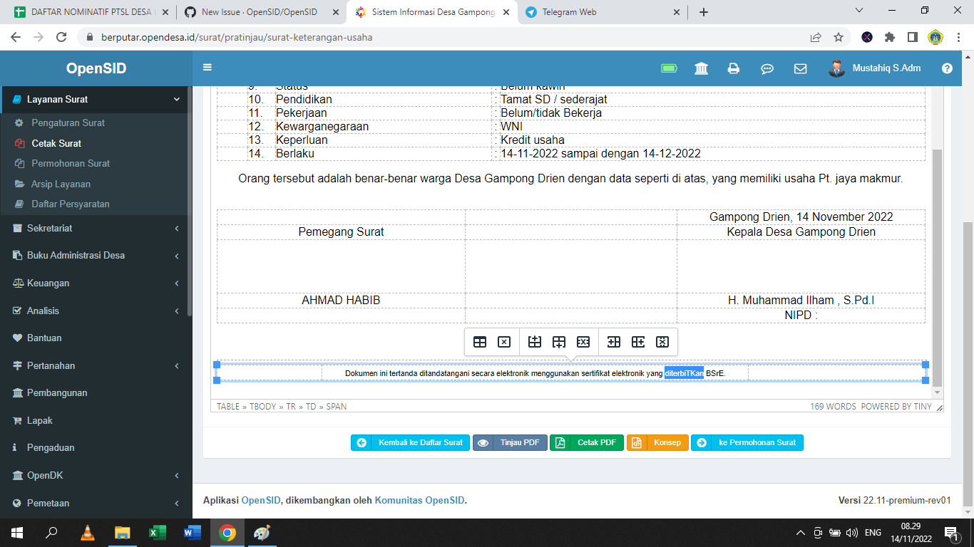 Bug/error: Perbaiki Footer Surat TinyMCE · Issue #5979 · OpenSID ...