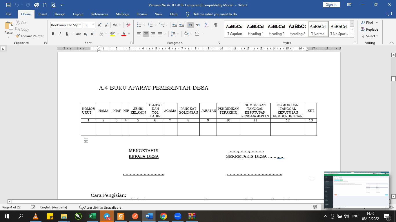 Bug/error: Hasil Cetak Buku Aparat Pemerintah Desa · Issue #6106 ...