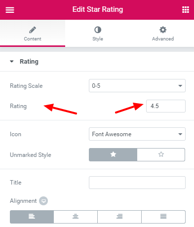 Enhancement: add dynamic capabilities to Star Rating widget · Issue ...