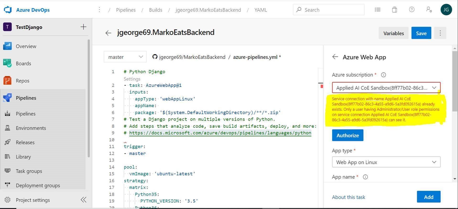 Whats the minimum level of access required to authorize azure ...