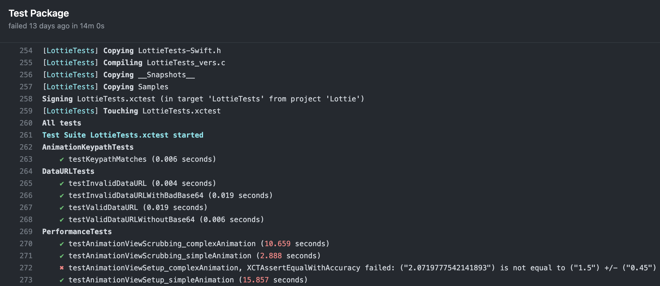 GitHub Actions Test Package failed · Issue #1543 · airbnb/lottie-ios ...
