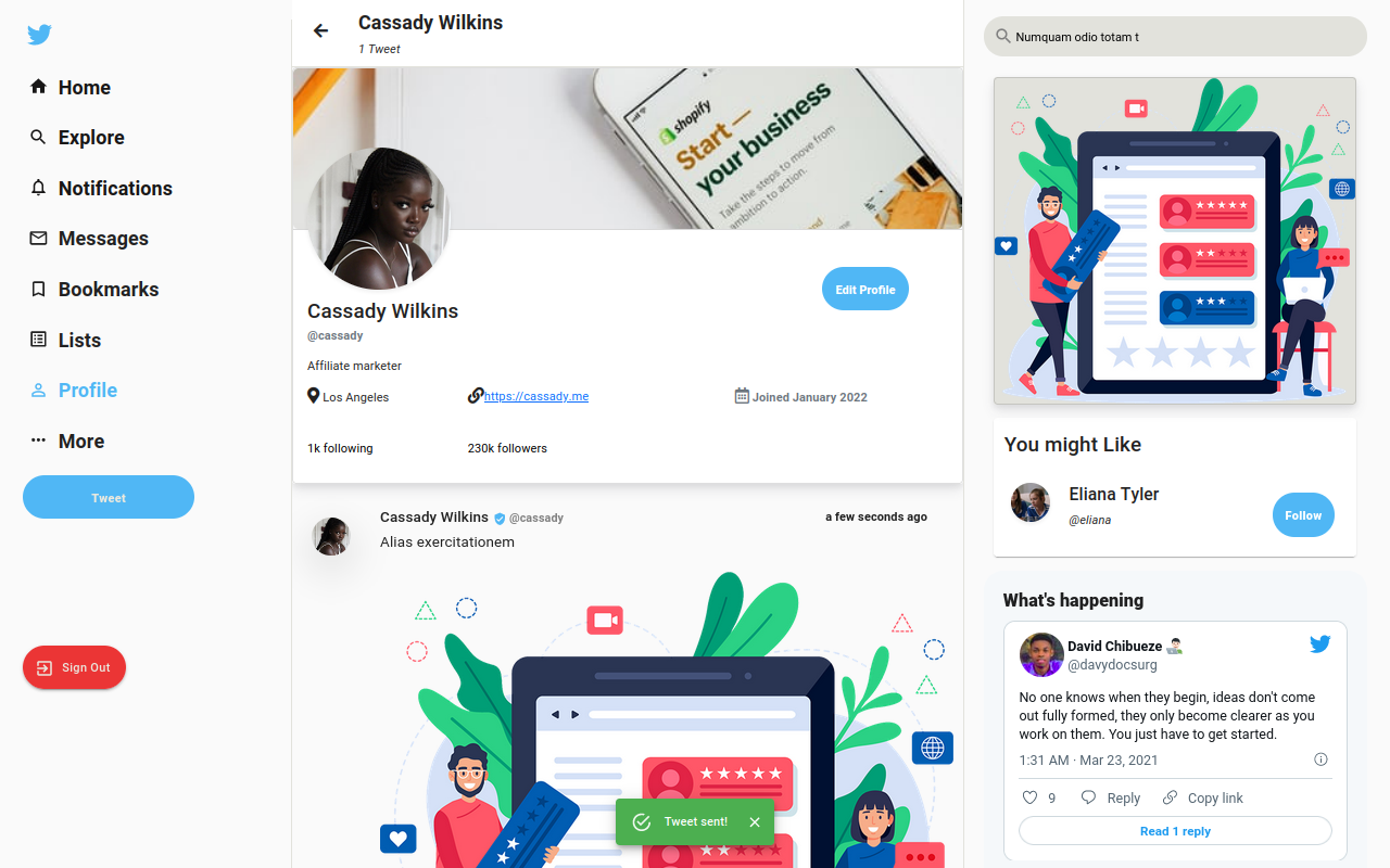 Github Davydocsurg Socialite Twitter Clone Built With Reactjs