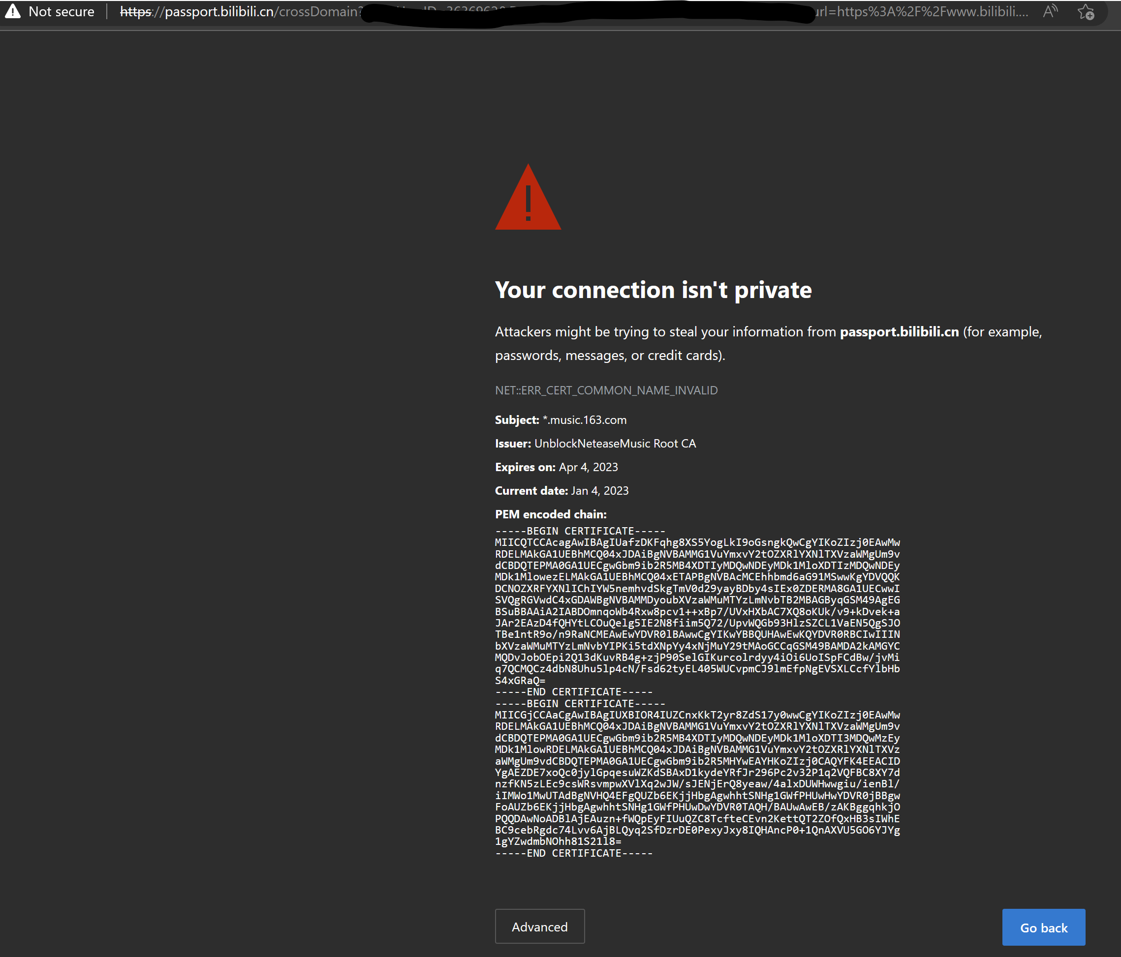 此前安装的CA证书在访问斗鱼,bilibili子域名时出现安全问题 · Issue #226 · UnblockNeteaseMusic ...