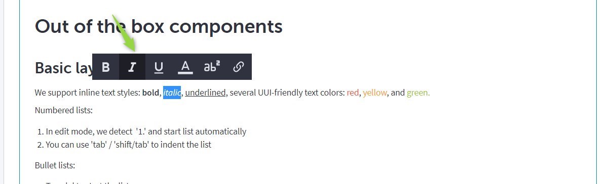 Case#2 Impr RTE button highlights