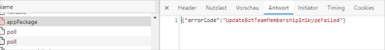 Unable to upload authors app to a team ...