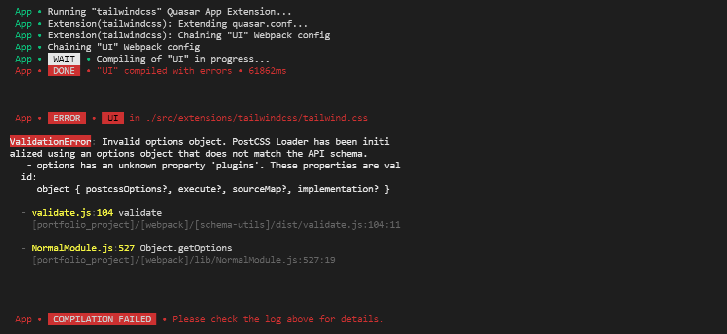 tailwindcss issue with latest quasar version · quasarframework quasar ...