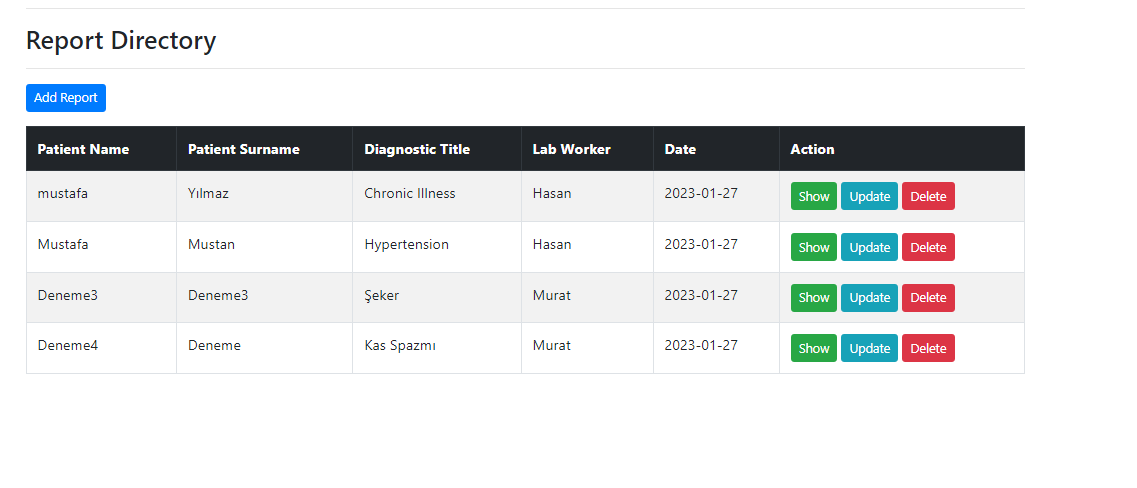 GitHub - fayilmazdir91/hospitalReportApp