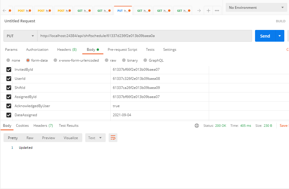 Add endpoints for Update and delete operation in shift schedule ...
