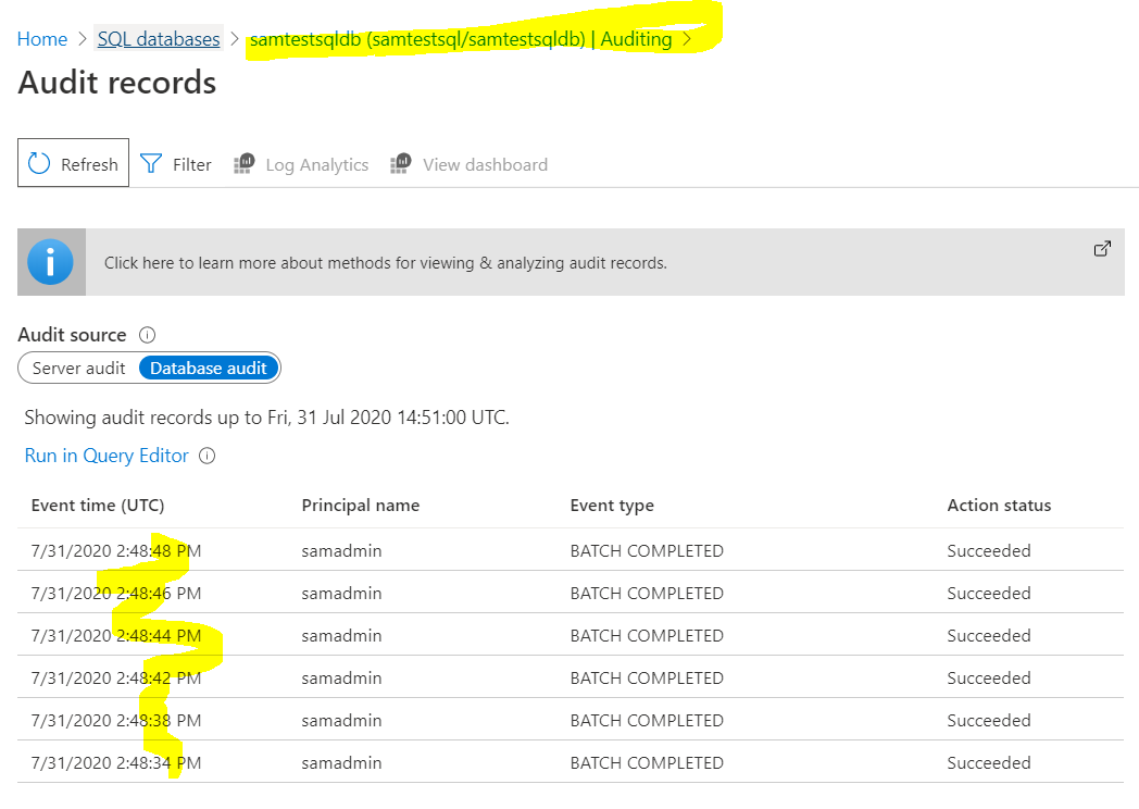 Able to write the audit logs on the storage account v1? but the doc