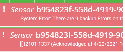 When acknowledging a sensor, messages with a space will be omitted ...