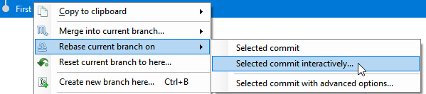 Git rebase the first commit via GUI · Issue #8053 · gitextensions ...