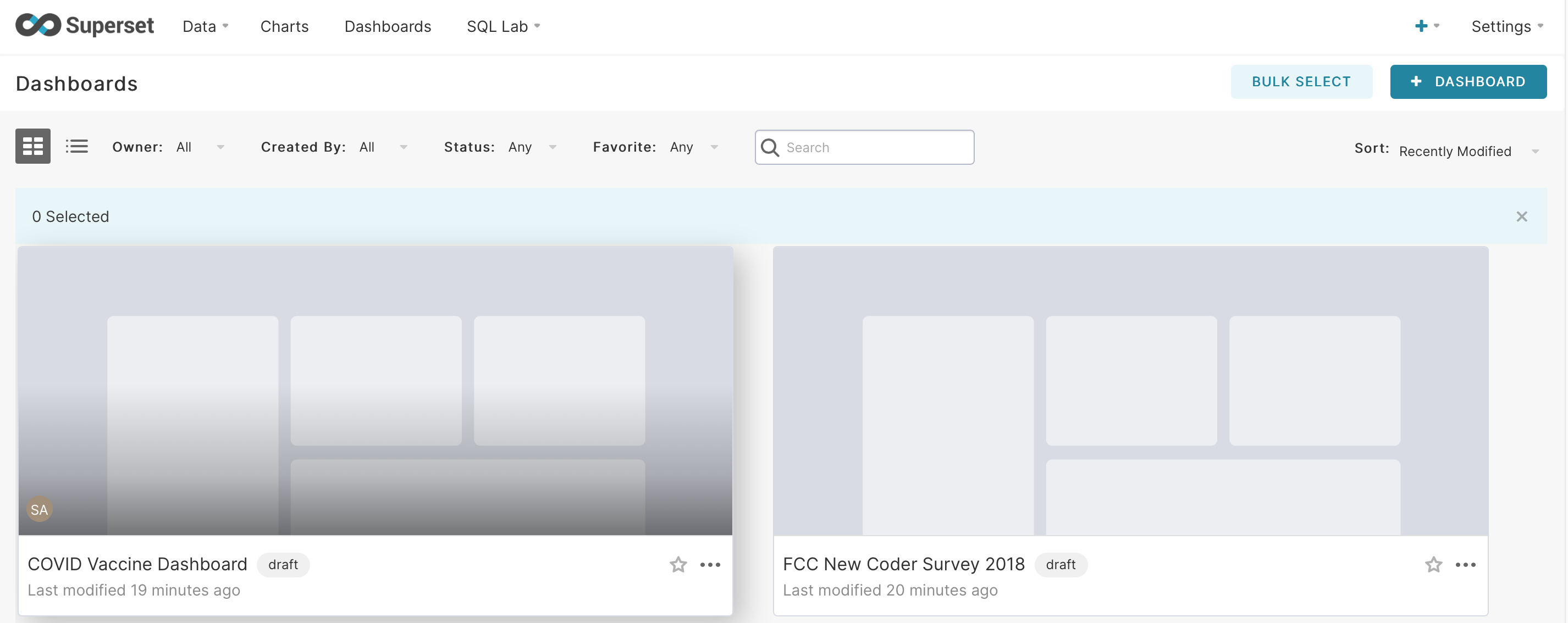 Bulk selection option is not functional in 