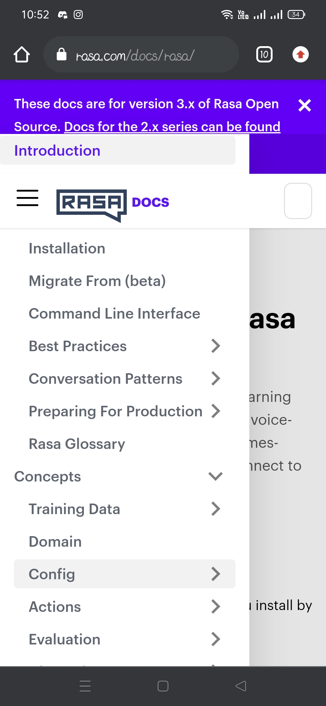 Ui Bug Website UI bug on mobile web version · Issue #10474 · RasaHQ/rasa · GitHub