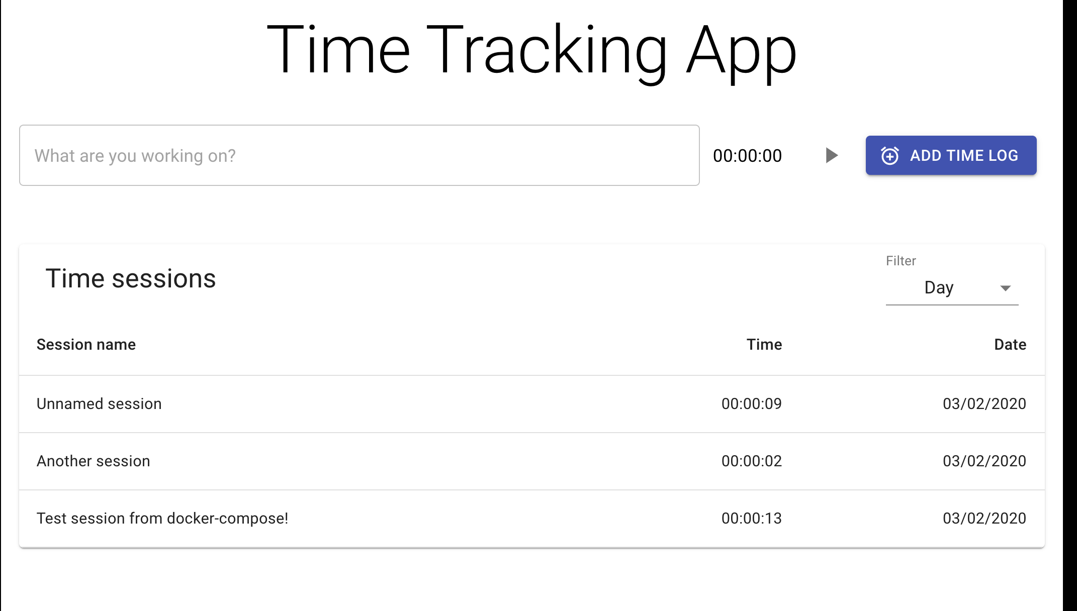 GitHub Lisenish/timetrackerapp Time tracker app challenge