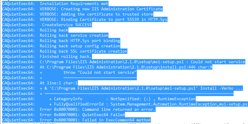 Installation Problems · Issue #128 · microsoft/IIS.Administration · GitHub