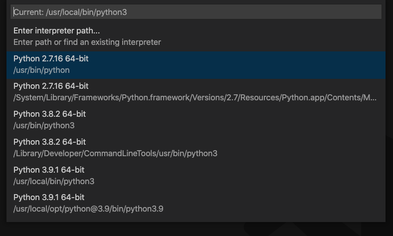 Can't find/use virtual environment interpreter when environment ...