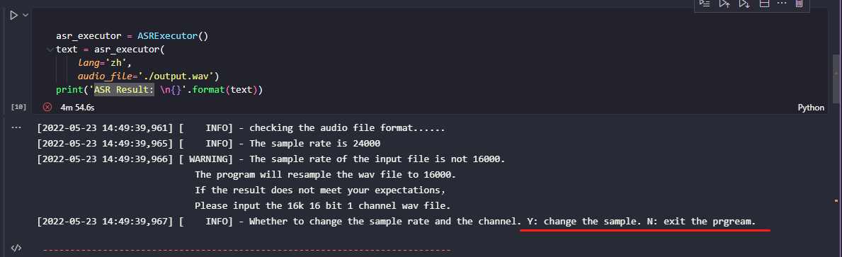 ASR-python api will waiting input() don't continue · Issue #1937 ...