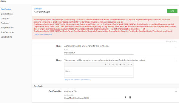 Certificates validation failures on Read can prevent UI from operating ...