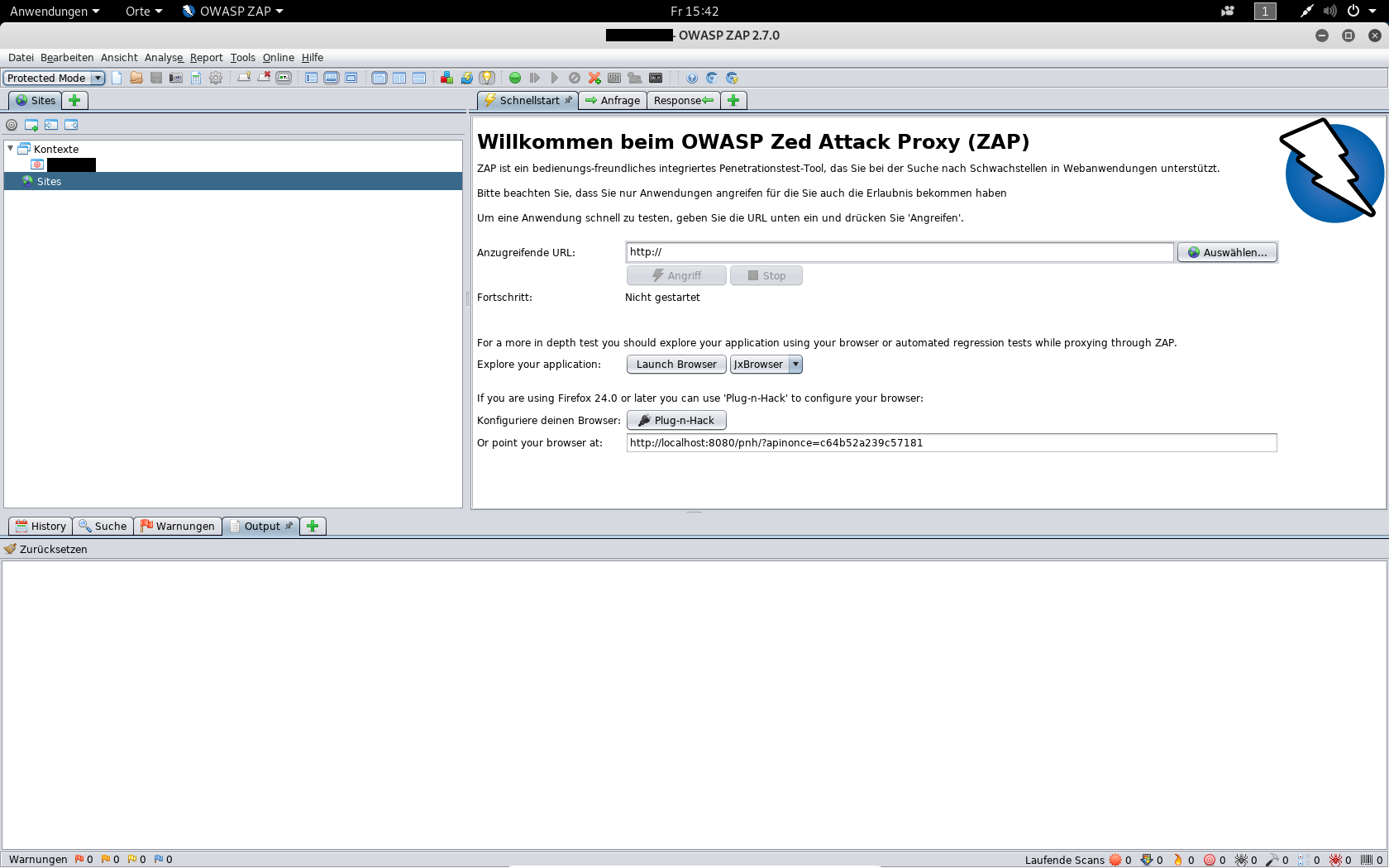 Add a message to explain why Quick Scan not available in protected etc ...