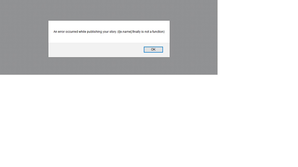  i e name finally is not a function error when publishing issue