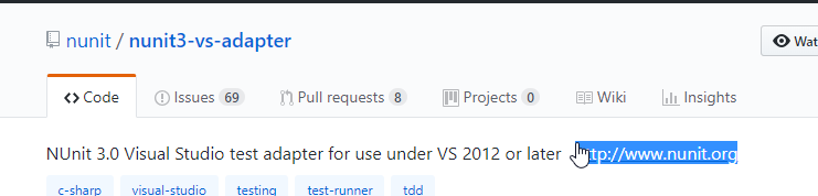 url of the repo to https · Issue #599 · nunit/nunit3-vs-adapter · GitHub