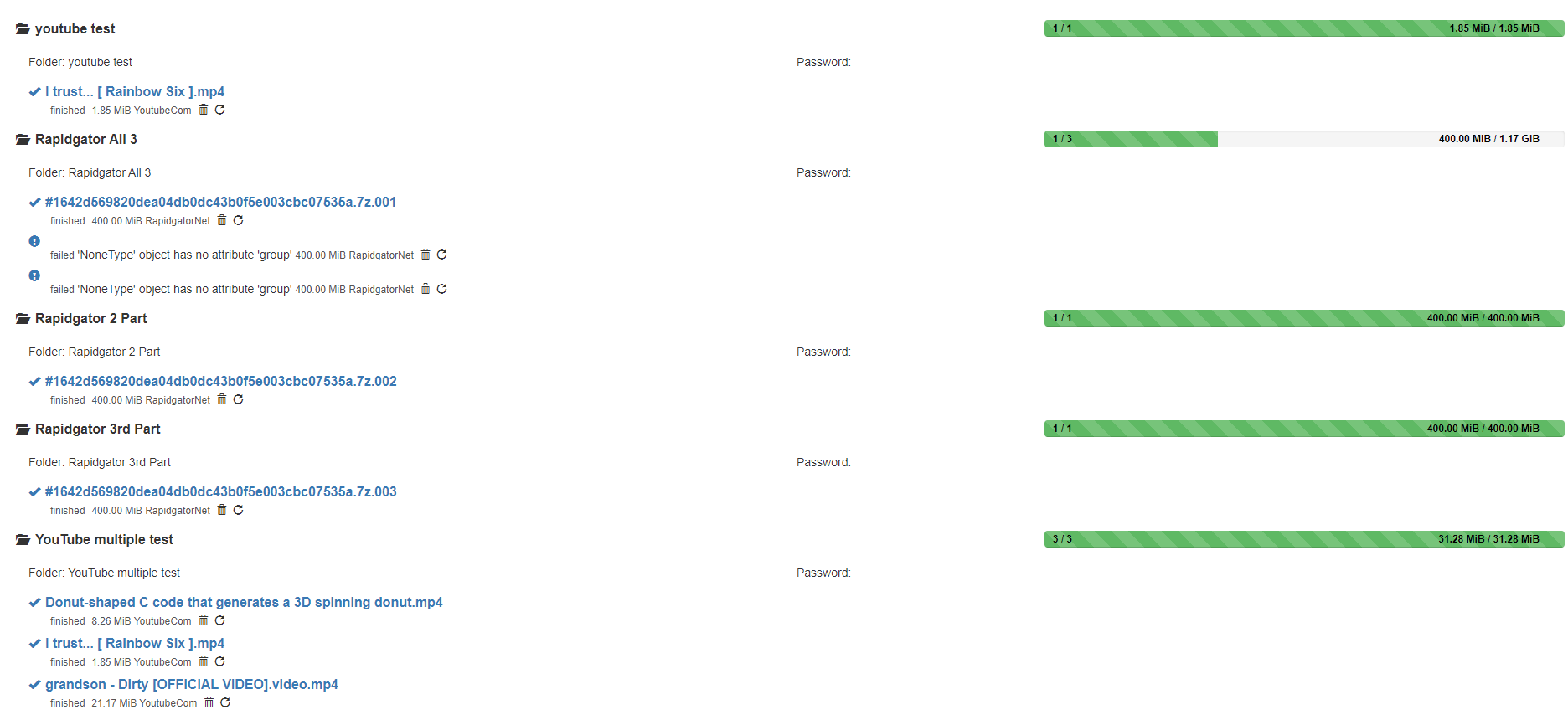 Pyload Fails To Download Multiple Files In One Package From Rapidgator ·  Issue #4008 · pyloadpyload · GitHub