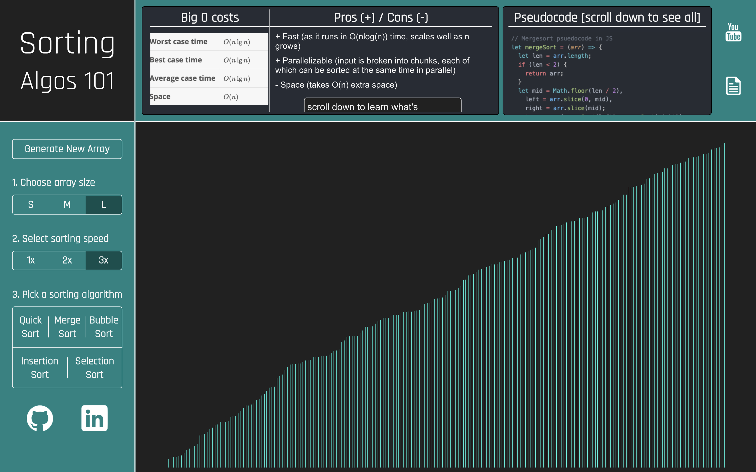 GitHub - dawinderS/SortingAlgos: A visualization of sorting algorithms ...