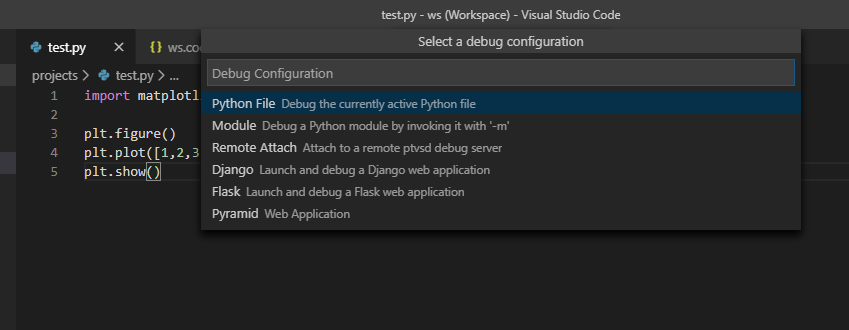 something is wrong in launch configuration settings in .code-workspace ...