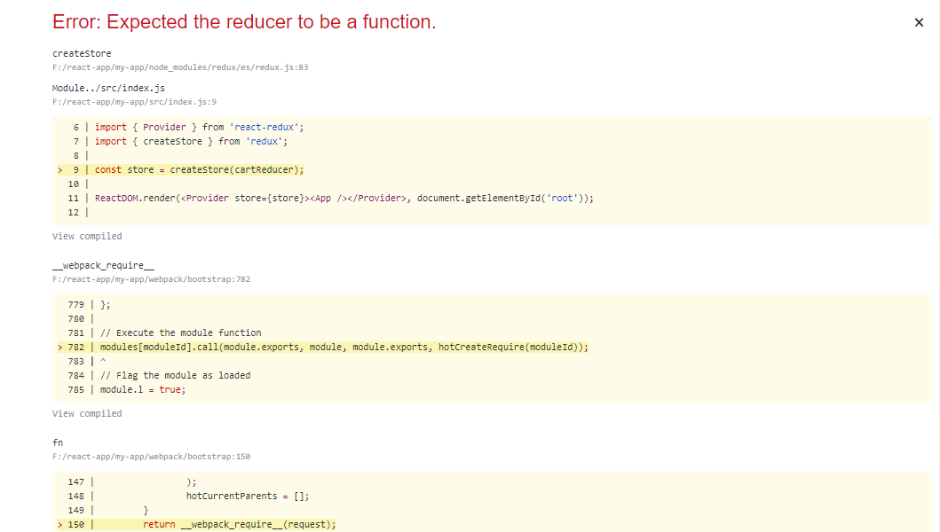 Error Expected the reducer to be a function. · Issue 4 · AyaBellazreg